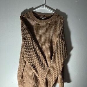 Time and Tru Tan Waffle Knit Pullover